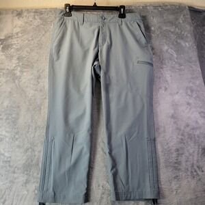 Eddie Bauer Womens 8 Gray Blue Outdoor Hiking Pants Zip Pocket Travel Utility